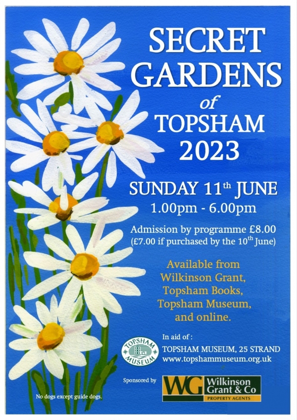 Topsham Secret Gardens June 11th 2023   Tickets now on Sale!